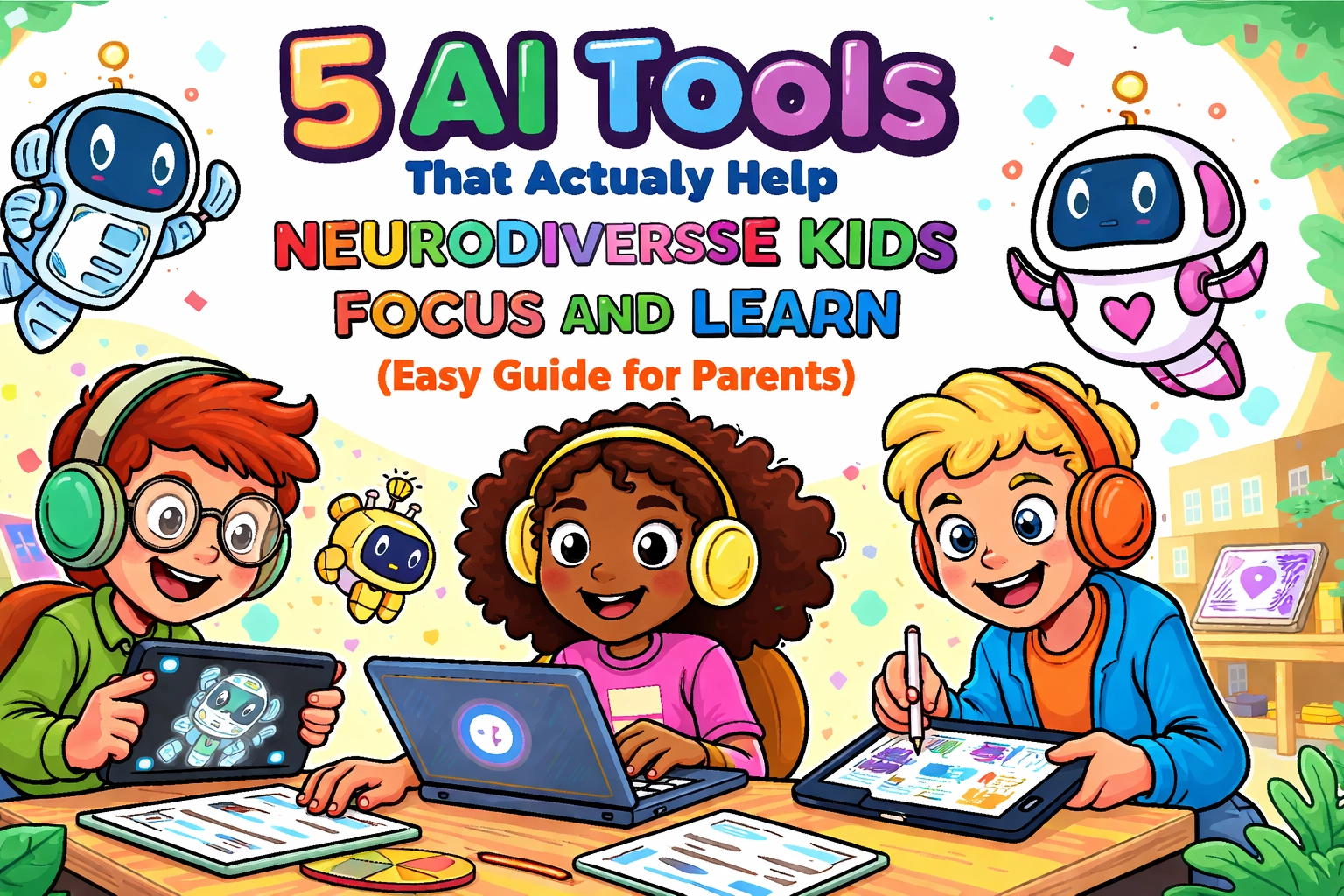 5 AI Tools That Actually Help Neurodiverse Kids Focus and Learn (Easy Guide for Parents)