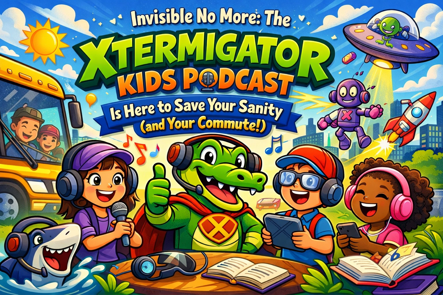 Invisible No More: The Xtermigator Kids Podcast Is Here to Save Your Sanity (and Your Commute)