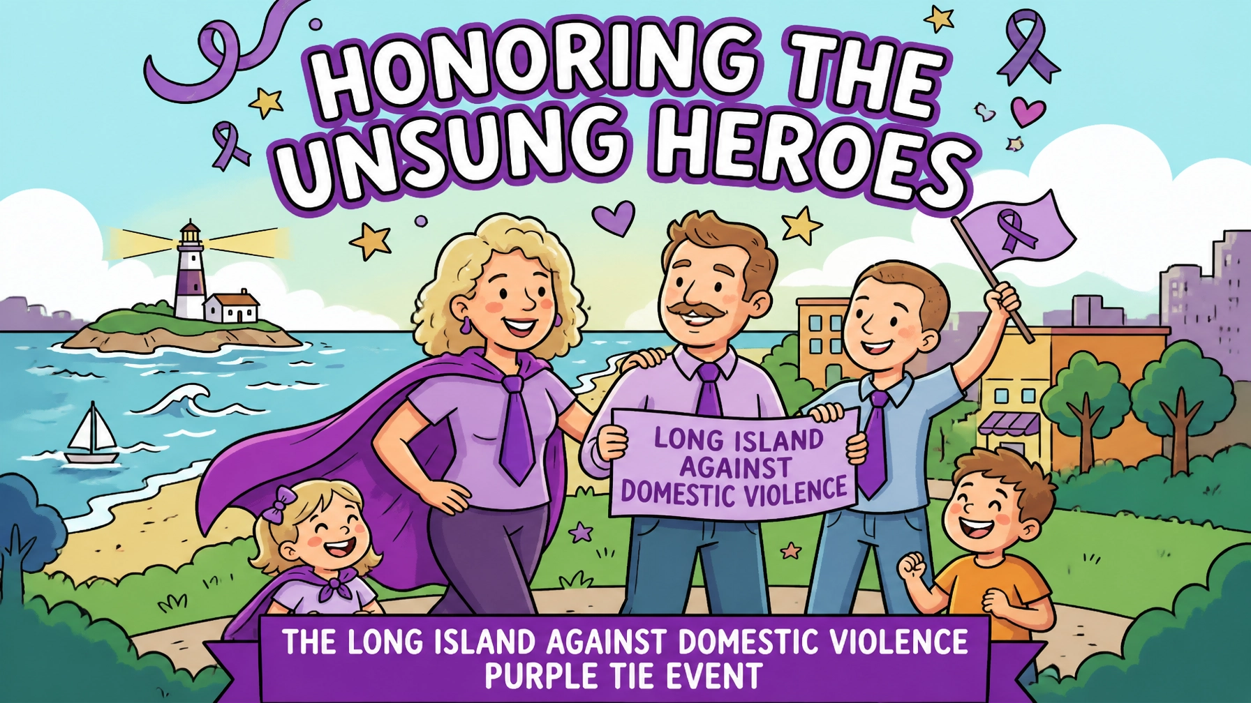 Honoring the Unsung Heroes: The Long Island Against Domestic Violence Purple Tie Event